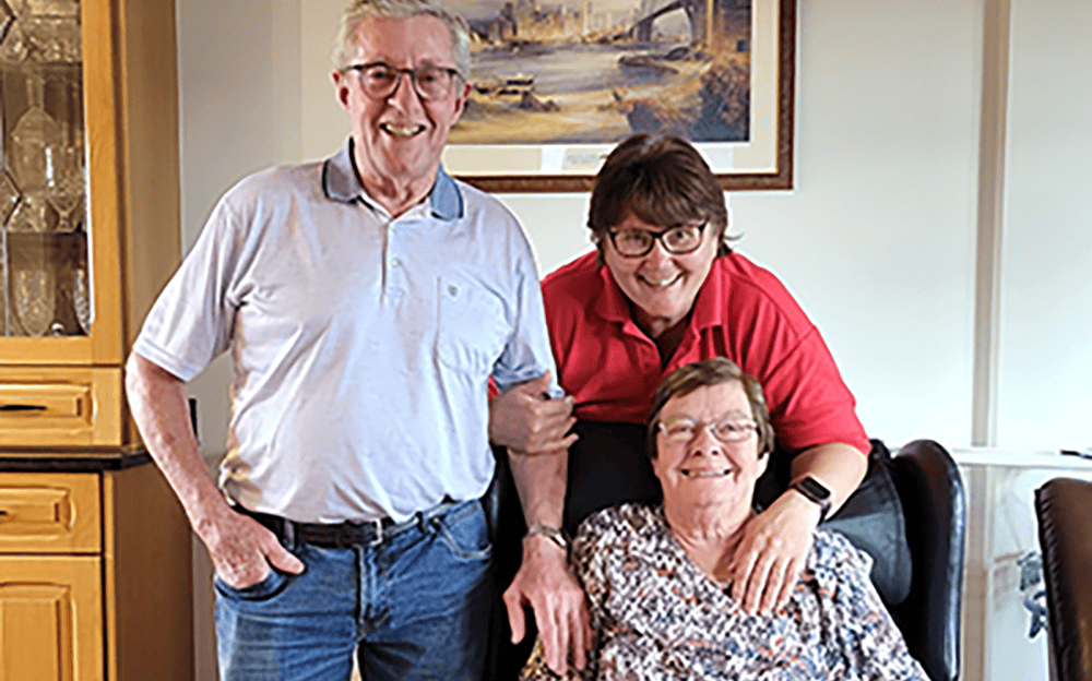 Dovida Westmeath Caregiver Debbie Van den Hoek with a client